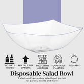 128 Oz. Clear Convex Bowls | 4 Count